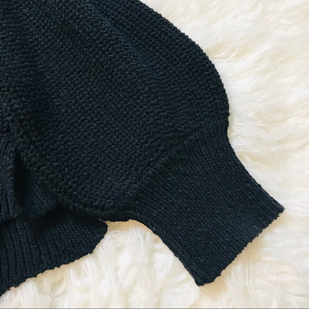 SOLD! NEW Madewell Balloon Sleeve Sweater Black XL - Picture 3 of 5
